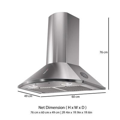 Faber 60cm 3 Way Silent Suction Chimney, 1295 m3/hr