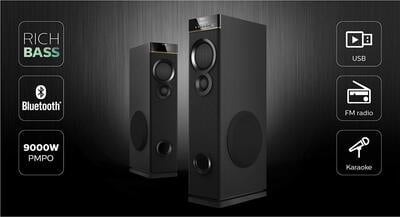PHILIPS TOWER SPEAKERS SPA9080B/94 2.0 PHILIPS TOWER SPEAKERS SPA9080B/94 2.0