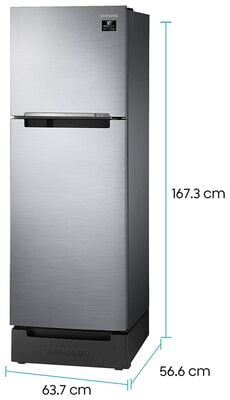 Samsung RT28T3123SL/HL 253 litre 3 Star Inverter Double Door Refrigerator