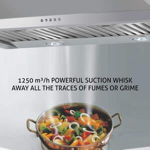 GLEN COOKER HOOD 6054 SS 60CM 1250M BF LTW GLEN COOKER HOOD 6054 SS 60CM 1250M BF LTW