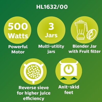 PHILIPS JMG 3JAR WITH FRUIT FILTER HL1632/00