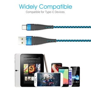 PORTRONICS KONNECT 4C 1.2M TYPE-C CABLE BLUE BLACK POR 873 PORTRONICS KONNECT 4C 1.2M TYPE-C CABLE BLUE BLACK POR 873