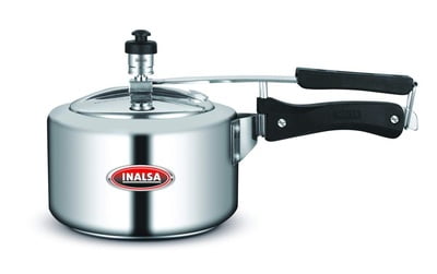 Inalsa Primo 3 Litre Pressure Cooker with Outer Lid (Silver)