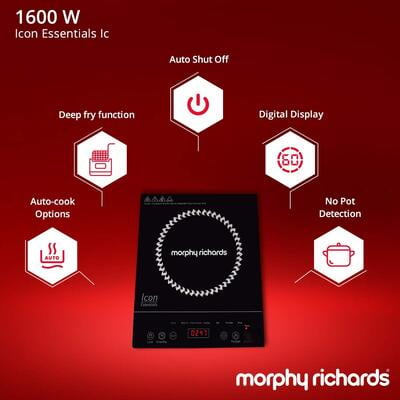 Morphy Richards Icon Essential 1600-Watts Induction Cooktop