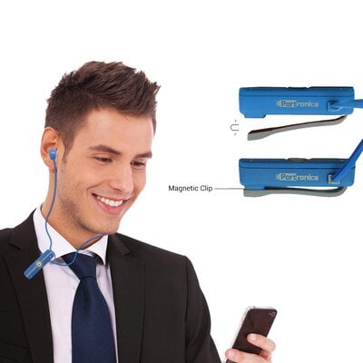 PORTRONICS STEREO BLUTOOTH HEADSET HARMONICS 206 BLUE POR837 PORTRONICS STEREO BLUTOOTH HEADSET HARMONICS 206 BLUE POR837