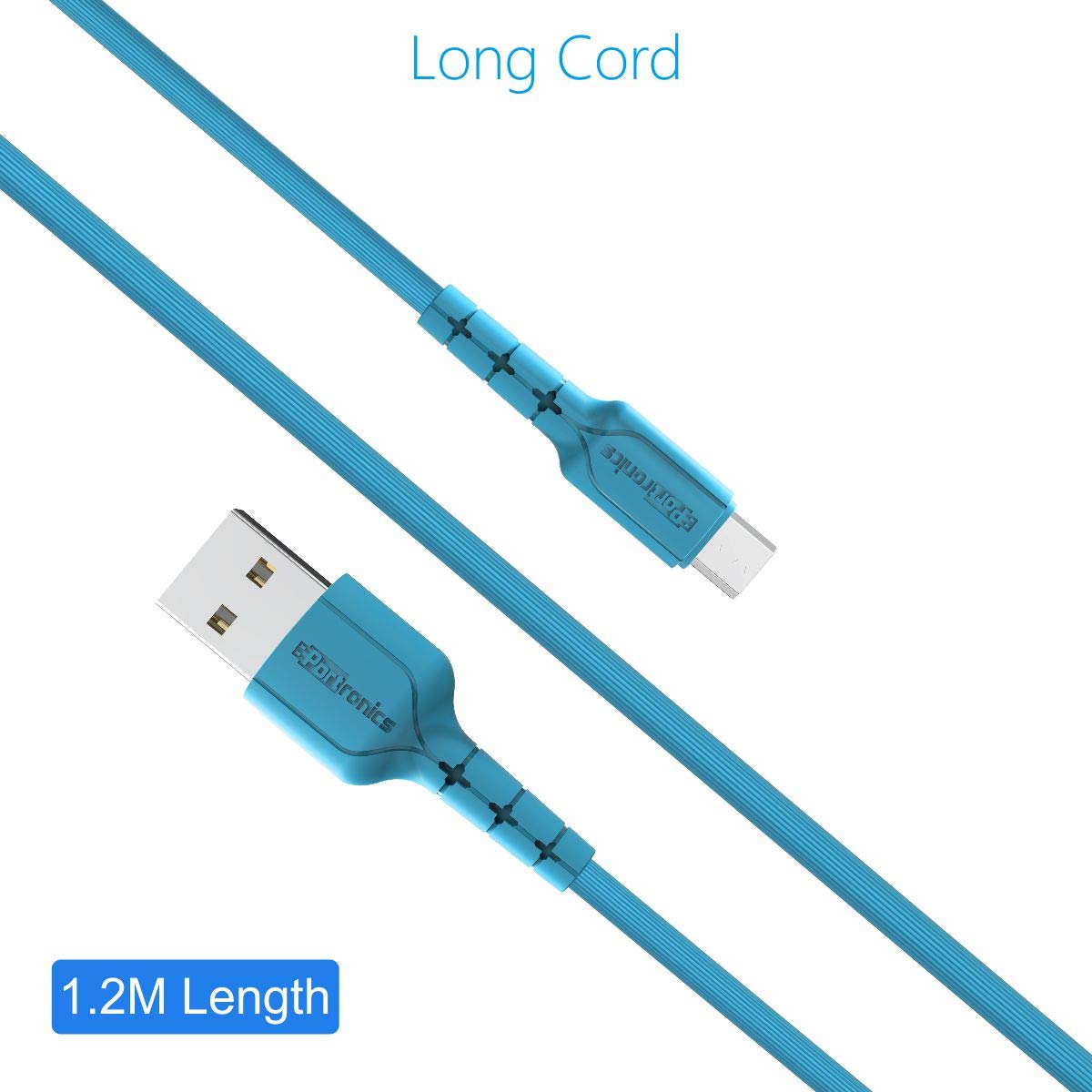 PORTRONICS CABLE KONNECT STAR MICRO 1.2M-BLUE POR 227