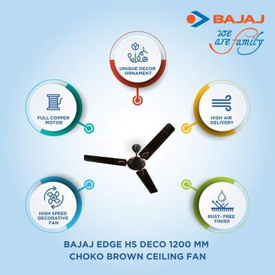 BAJAJ FAN 1200 MM EDGE HS DECO CHOKO BROWN BAJAJ FAN 1200 MM EDGE HS DECO CHOKO BROWN