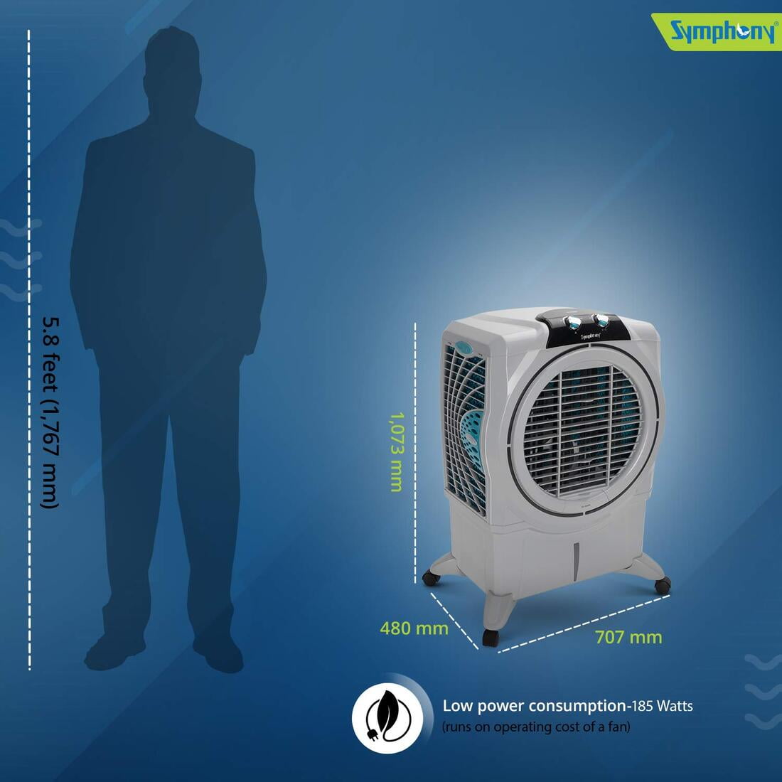 symphony cooler 75 litre price