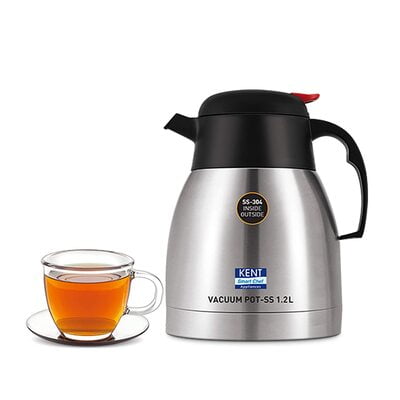 Kent Stainless Steel Vacuum Pot, 1.2 Litre, Silver Kent Stainless Steel Vacuum Pot, 1.2 Litre, Silver