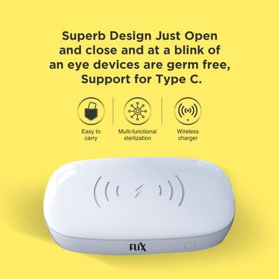 FLix (Beetal) XUV-U10 Qi 10W Wireless Charger and UVC Steriliser/Sanitiser Disinfection Box FLix (Beetal) XUV-U10 Qi 10W Wireless Charger and UVC Steriliser/Sanitiser Disinfection Box