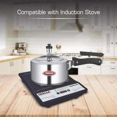 Inalsa Primo 3 Litre Pressure Cooker with Outer Lid (Silver) Inalsa Primo 3 Litre Pressure Cooker with Outer Lid (Silver)