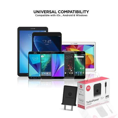 Motorola Turbo Micro Charger 15+ Wall Charger with Micro-USB Data Cable Motorola Turbo Micro Charger 15+ Wall Charger with Micro-USB Data Cable