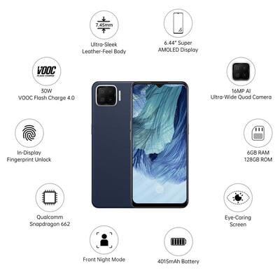Oppo F17 Navy Blue, 6GB RAM, 128GB Storage Mobile Phone Oppo F17 Navy Blue, 6GB RAM, 128GB Storage Mobile Phone
