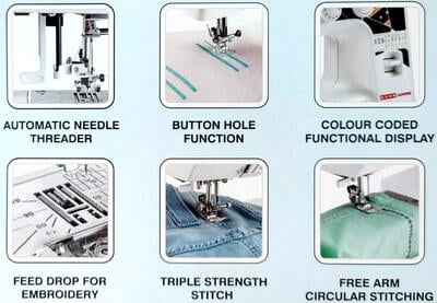 USHA Excella DLX Automatic Sewing Machine with Automatic needle threading USHA Excella DLX Automatic Sewing Machine with Automatic needle threading