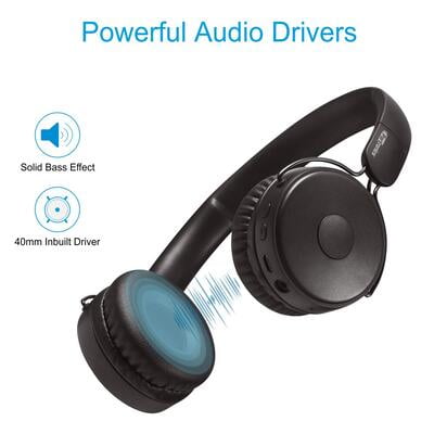 Portronics Headset Bluetooth MUFFS M With Mic & Aux Portronics Headset Bluetooth MUFFS M With Mic & Aux