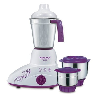 Maharaja Whiteline Plastic Stunner Mx-168 500-Watt Mixer Grinder with 3 Jars