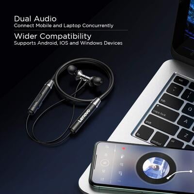 Lenovo HE05 Wireless Bluetooth 5.0 In-Ear Neck Band Lenovo HE05 Wireless Bluetooth 5.0 In-Ear Neck Band