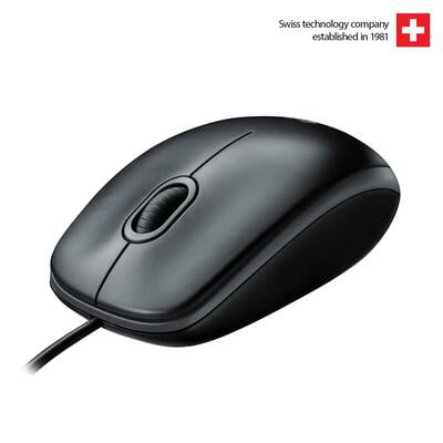 Logitech M100r USB Wired Mouse (Black)