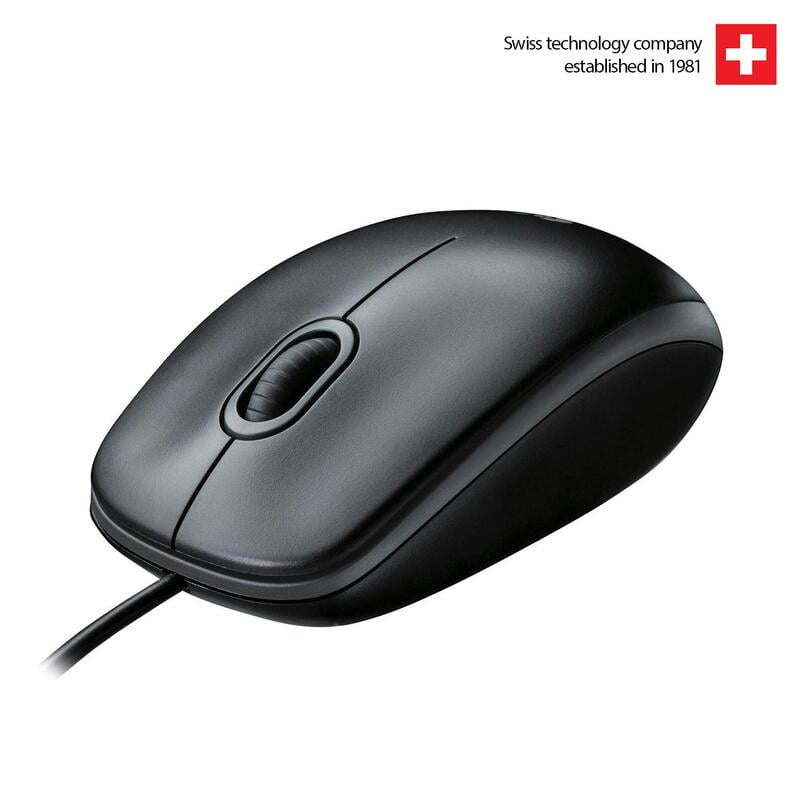 Logitech M100r USB Wired Mouse (Black)