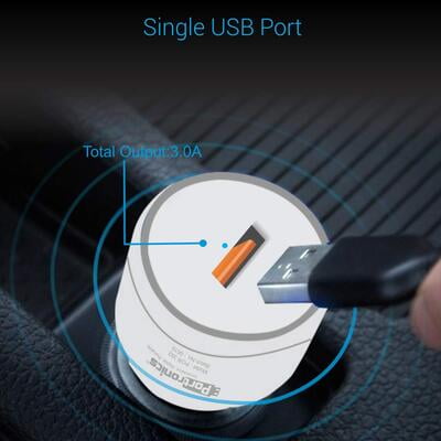PORTRONICS CAR POWER 1Q- 1 PORT 3AMP (POR392) PORTRONICS CAR POWER 1Q- 1 PORT 3AMP (POR392)