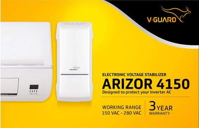 V-Guard Arizor 4150 Voltage Stabilizer For 1.5 Ton Inverter AC V-Guard Arizor 4150 Voltage Stabilizer For 1.5 Ton Inverter AC