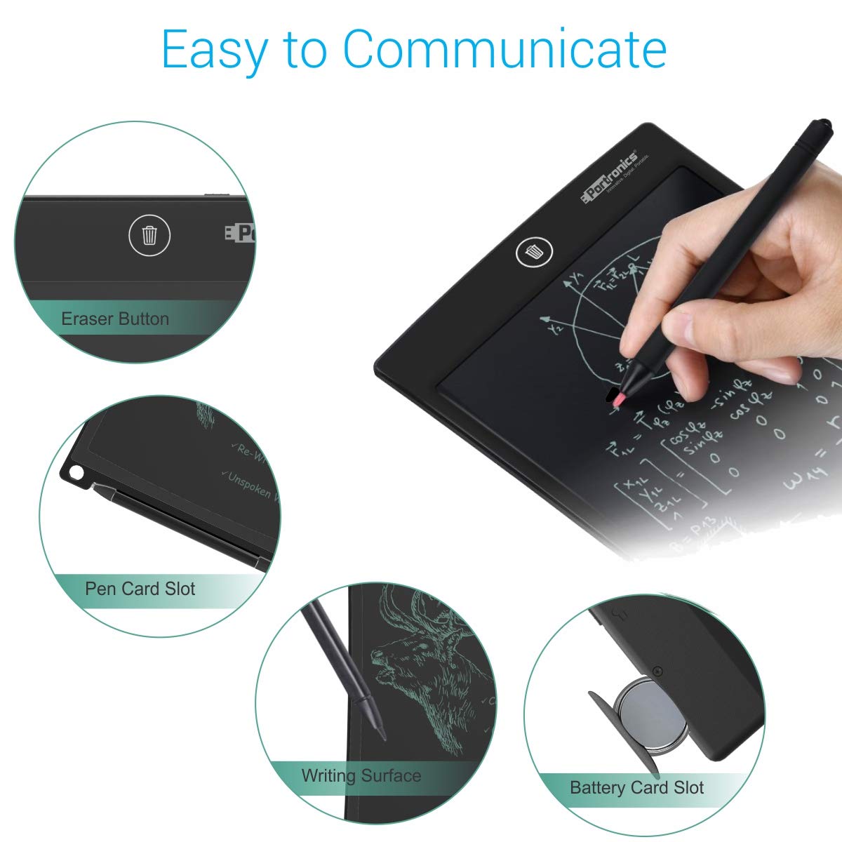 PORTRONICS RUFFPAD10+ RE-WRITABLE LCD PAD POR233 PORTRONICS RUFFPAD10+ RE-WRITABLE LCD PAD POR233