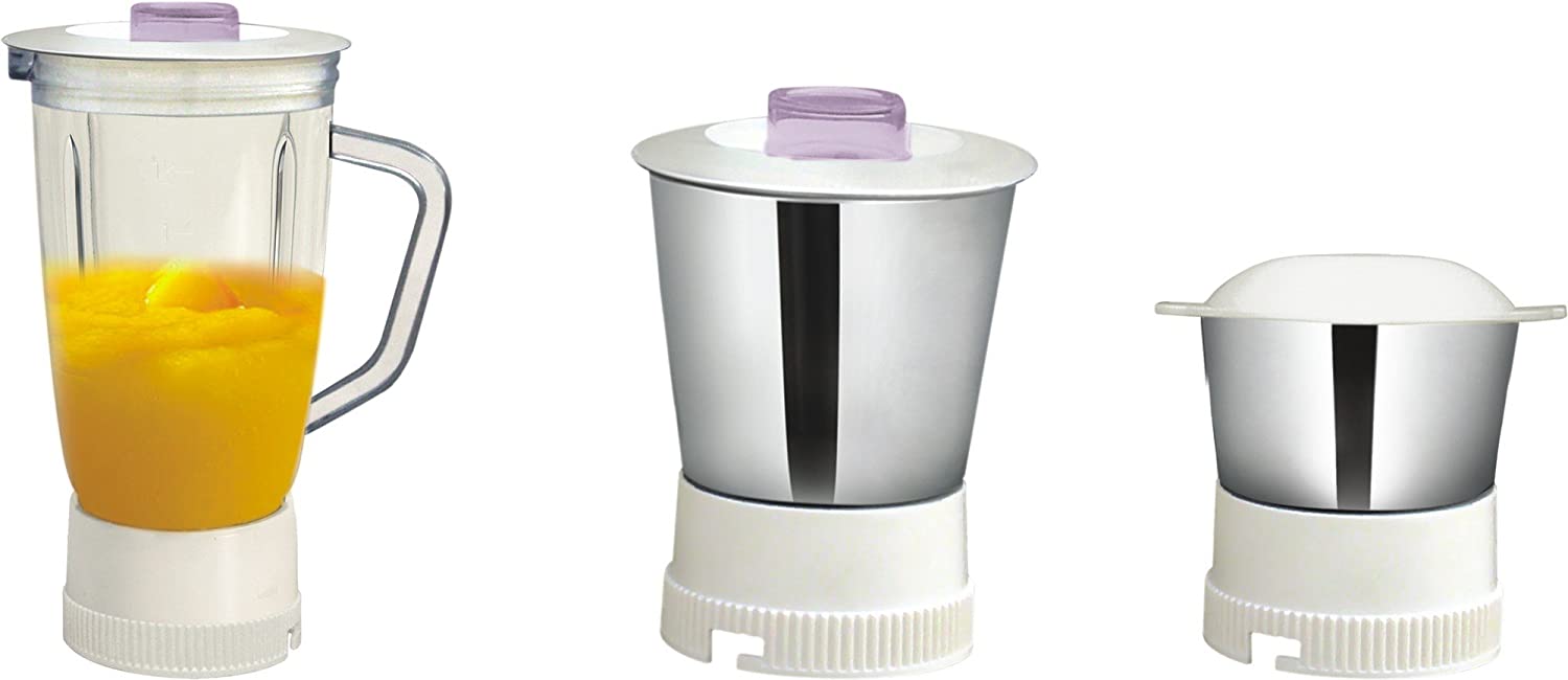 Buy Inalsa Icon Dx 450Watt Juicer Mixer Grinder with 3 Jars,White
