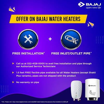 BAJAJ GEYSER  SHAKTI PC DLX 15LTR