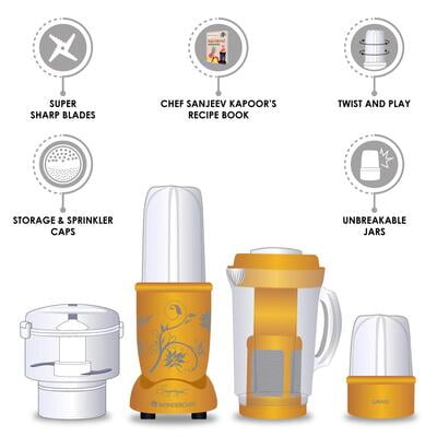 Wonderchef Nutri-Blend 400 Watts CKM with 3 Jars