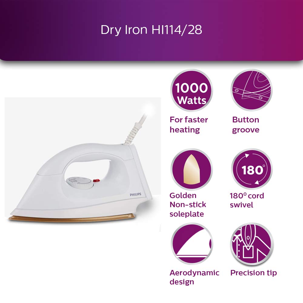PHILIPS DRY IRON HI114/28 PHILIPS DRY IRON HI114/28