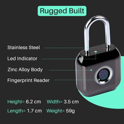 Portronics Fingerprint Padlock Biolock Portronics Fingerprint Padlock Biolock