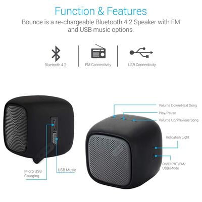 PORTRONICS BOUNCE SPEAKER PORTRONICS BOUNCE SPEAKER