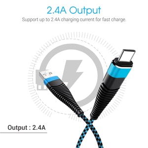 PORTRONICS KONNECT 4C 1.2M TYPE-C CABLE BLUE BLACK POR 873 PORTRONICS KONNECT 4C 1.2M TYPE-C CABLE BLUE BLACK POR 873