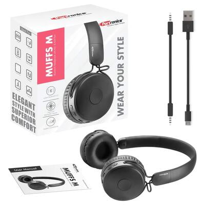 Portronics Headset Bluetooth MUFFS M With Mic & Aux Portronics Headset Bluetooth MUFFS M With Mic & Aux