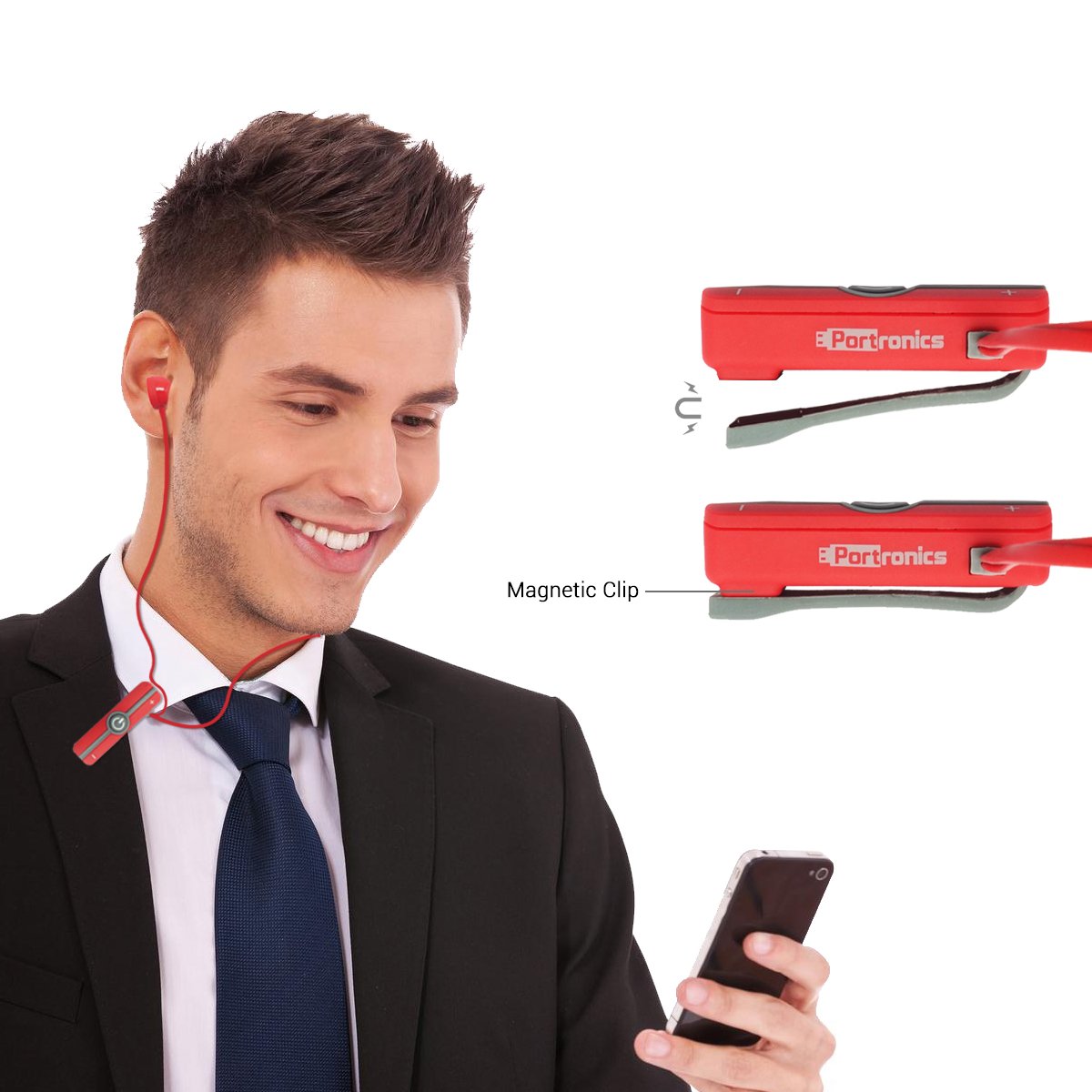 PORTRONICS STEREO BLUTOOTH HEADSET HARMONICS 206 RED POR837 PORTRONICS STEREO BLUTOOTH HEADSET HARMONICS 206 RED POR837