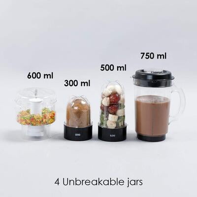 Wonderchef Nutri-Blend 400 Watts CKM with 3 Jars