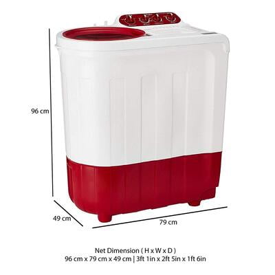 Whirlpool 7.2 Kg Semi-Automatic ACE SUPREME PLUS, Coral Red