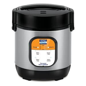 KENT Personal Rice Cooker 0.9-litres 180-Watt (Black and Silver) KENT Personal Rice Cooker 0.9-litres 180-Watt (Black and Silver)