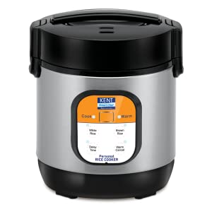 KENT Personal Rice Cooker 0.9-litres 180-Watt (Black and Silver) KENT Personal Rice Cooker 0.9-litres 180-Watt (Black and Silver)
