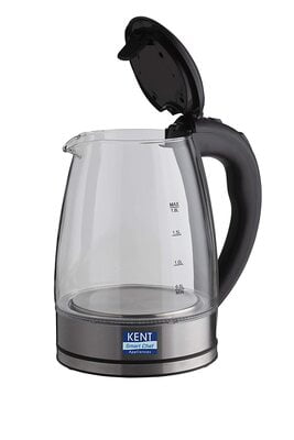 KENT Elegant Electric Glass Kettle (Silver)