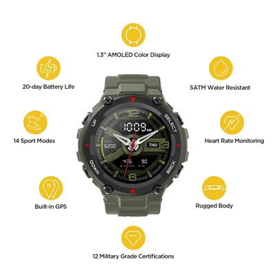 Huami Amazfit T-Rex Smart Watch with 20 Days Battery Life