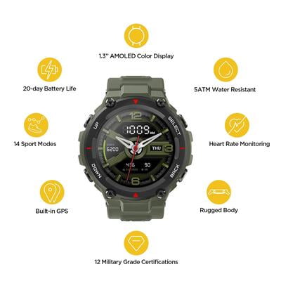 Huami Amazfit T-Rex Smart Watch with 20 Days Battery Life Huami Amazfit T-Rex Smart Watch with 20 Days Battery Life