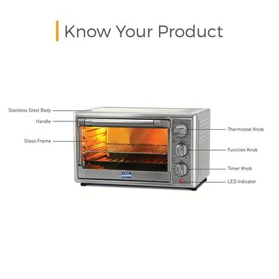 Kent OTG 30 Litre 1500-W Metallic Silver Oven Toaster Grillers Kent OTG 30 Litre 1500-W Metallic Silver Oven Toaster Grillers
