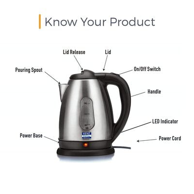 Kent 16026 1.8-Liter Electric Kettle (Silver)