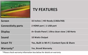 Samsung 80 cm (32 Inches) Series 4 HD Ready LED Smart TV UA32N4310 (Black) Samsung 80 cm (32 Inches) Series 4 HD Ready LED Smart TV UA32N4310 (Black)