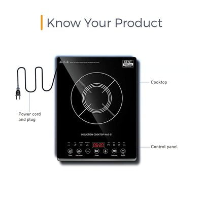 KENT - 16036 Induction Cooktop KAG-01 2000-Watt KENT - 16036 Induction Cooktop KAG-01 2000-Watt
