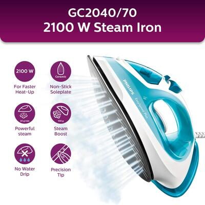 Philips Easy Speed Plus GC2040/70 Steam Iron 2100-Watts