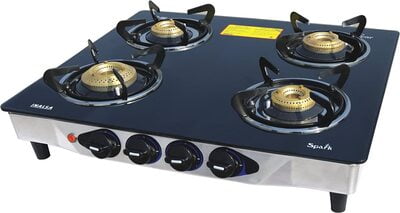 Inalsa Spark 4B SSai Gas Cooktop with Brass Burner