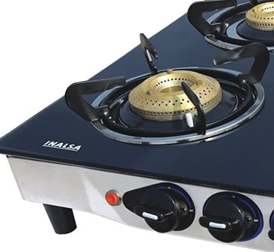 Inalsa Spark 4B SSai Gas Cooktop with Brass Burner