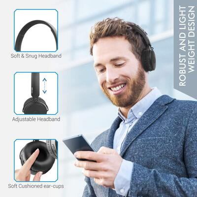 Portronics Headset Bluetooth MUFFS M With Mic & Aux Portronics Headset Bluetooth MUFFS M With Mic & Aux